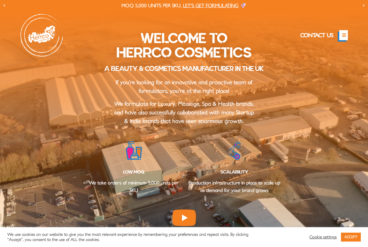 Herrco Cosmetics website