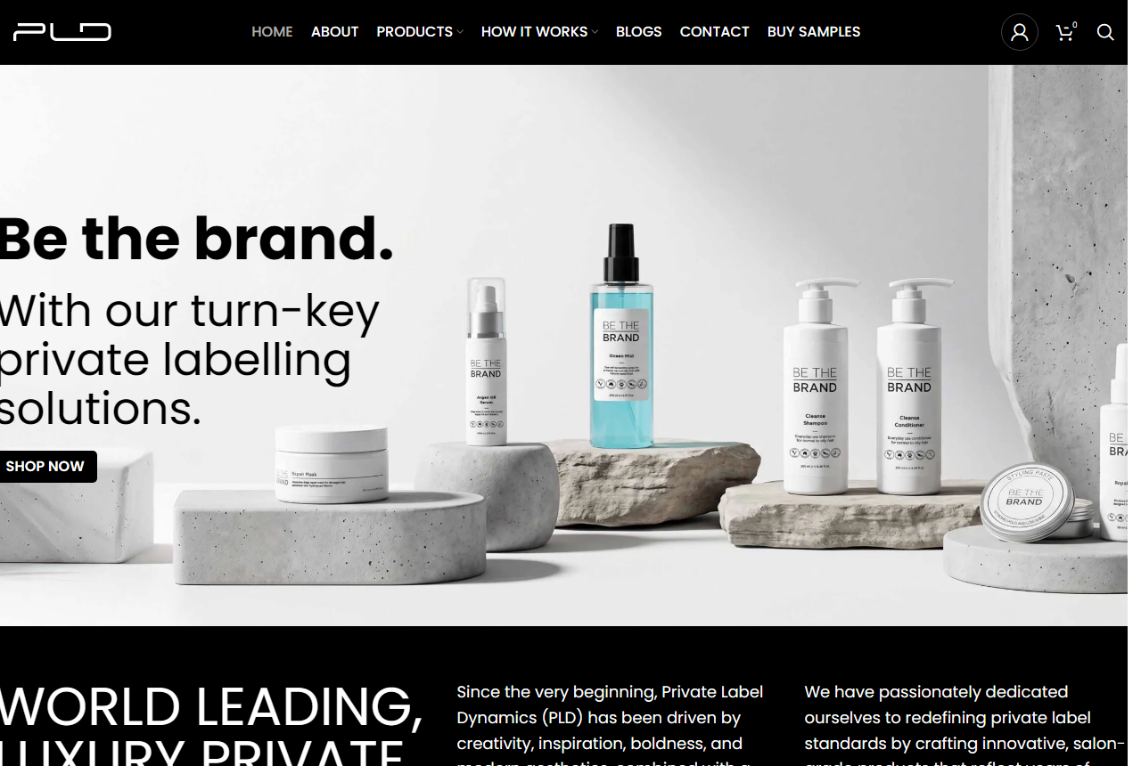 Private Label Dynamics website