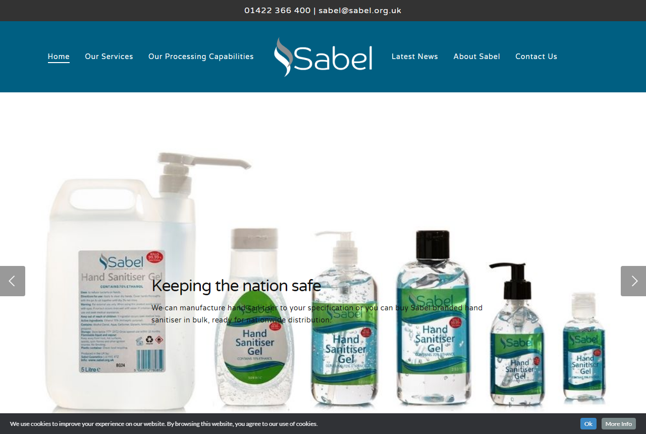 Sabel Cosmetics website