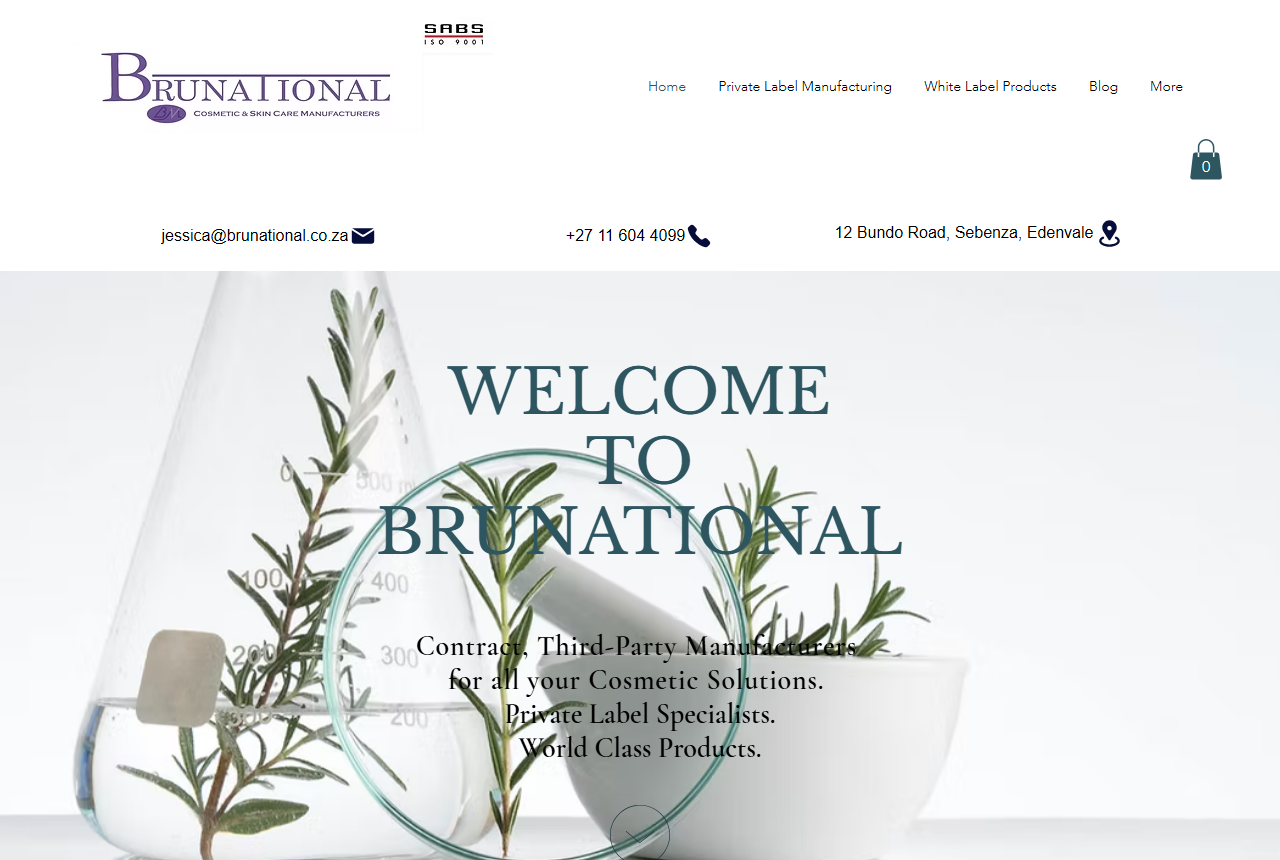Brunational cosmetic and skin care manufacturers, Edenvale