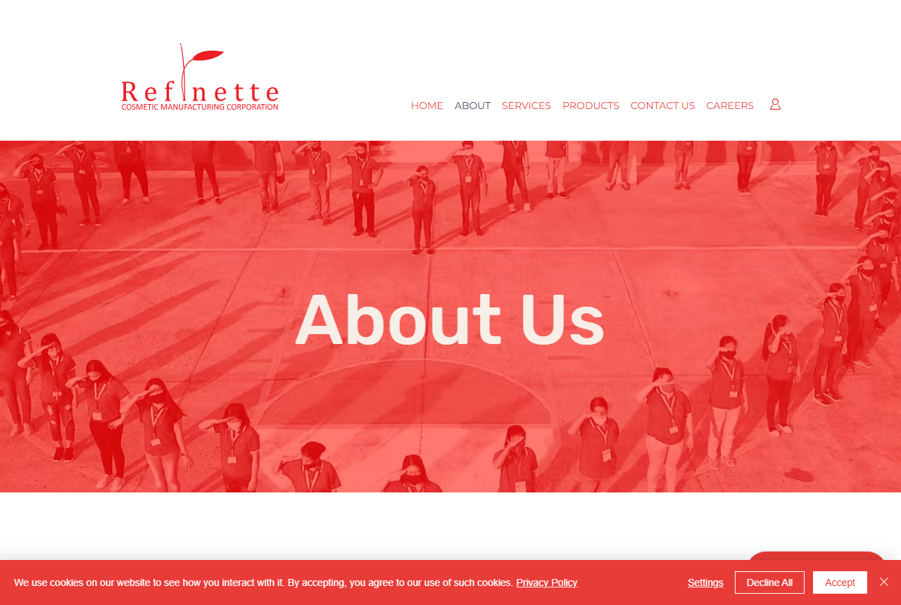 Refinette Cosmetic Manufacturing Corporation about page