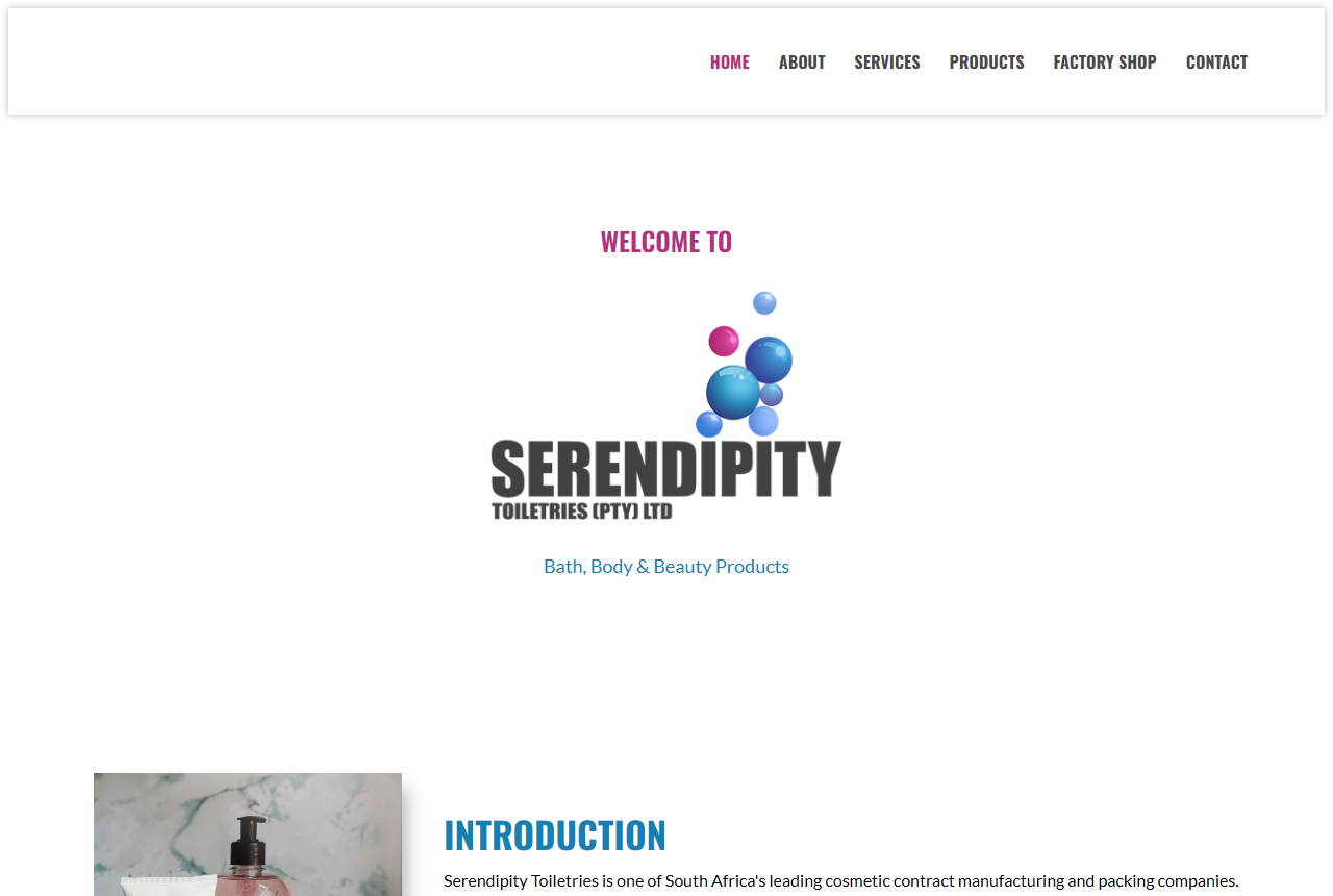 Serendipity Toiletries contract manufacturer, Pretoria