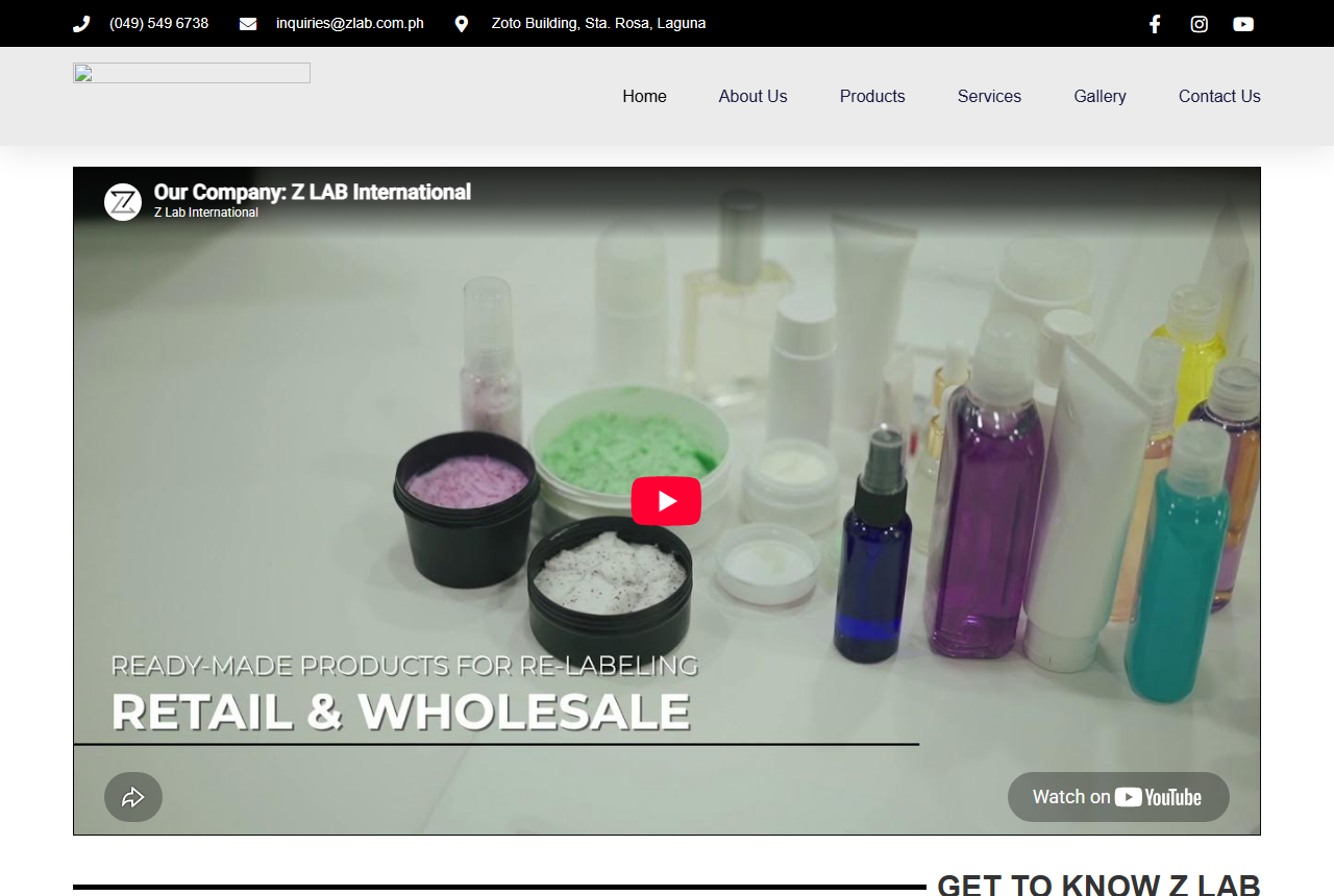 Z Lab International homepage